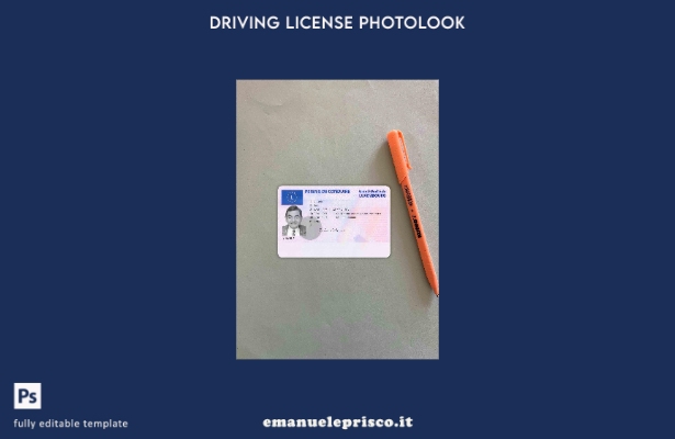 modello FRONTALE photolook della patente di guida lussemburghese in stile verifi